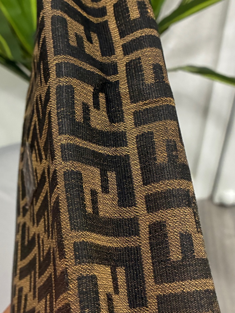 Fendi Zucca Print Zip Clutch / Pouch Vintage Brown Canvas-usedconditions - Picture 7 of 12